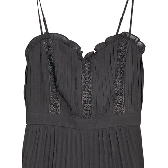 Lulu's Black Pleated Maxi Dress - Picture 5 of 7